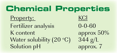 chemical properties - potassium chloride
