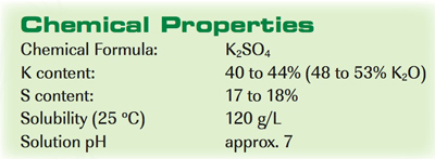 potassium sulfate-chemical properties